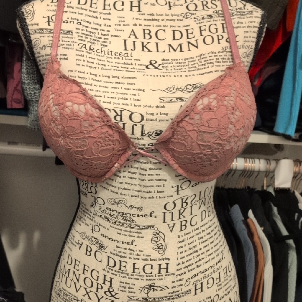Victoria's Secret Lace Bra in Dusty Rose